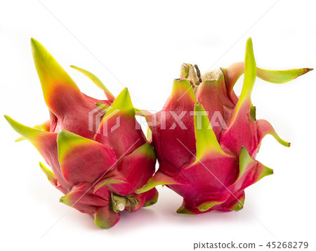 Dragon fruit isolated on white background. Dragon fruit isolated on white background. 45268279