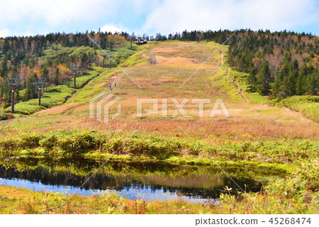 Ski slope pond Ski slope pond 45268474