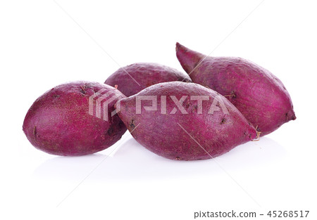 Purple sweet yams isolated on white background. 45268517