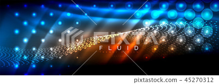 Liquid neon flowing waves, glowing light lines background Liquid neon flowing waves, glowing light lines background 45270312