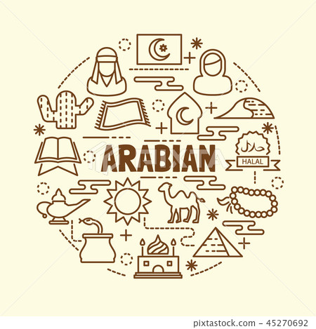 arabian minimal thin line icons set arabian minimal thin line icons set 45270692