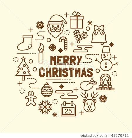 christmas minimal thin line icons set christmas minimal thin line icons set 45270711