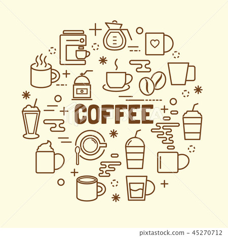 coffee minimal thin line icons set coffee minimal thin line icons set 45270712