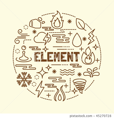 element minimal thin line icons set 45270728