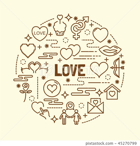 love minimal thin line icons set love minimal thin line icons set 45270799