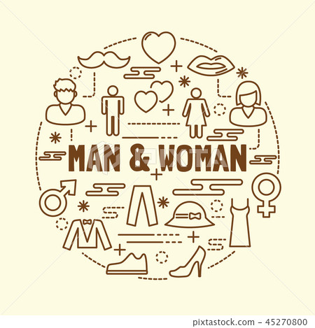 man and woman minimal thin line icons set man and woman minimal thin line icons set 45270800