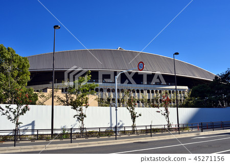 Ariake Coliseum under renovation for the Tokyo Olympics 45271156