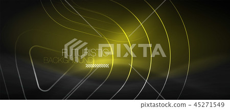 Dark black abstract background with neon colors and lines Dark black abstract background with neon colors and lines 45271549