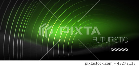 Dark abstract background with glowing neon circles Dark abstract background with glowing neon circles 45272135