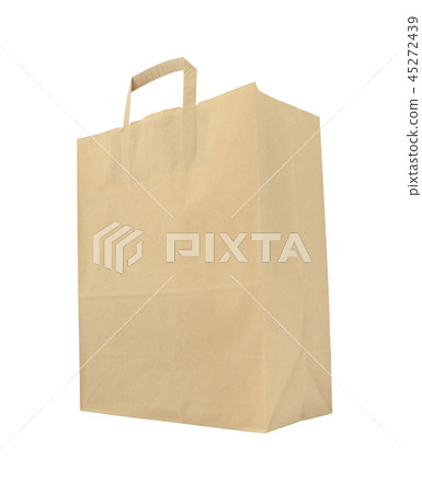 Lower paper brown bag on white background. 45272439