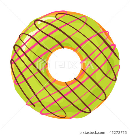 Colorful donut on white background Colorful donut on white background 45272753