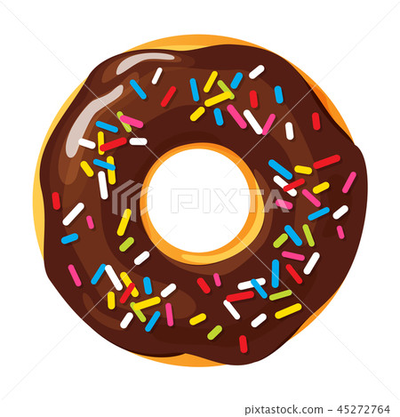 Colorful donut on white background - Stock Illustration [45272764] - PIXTA
