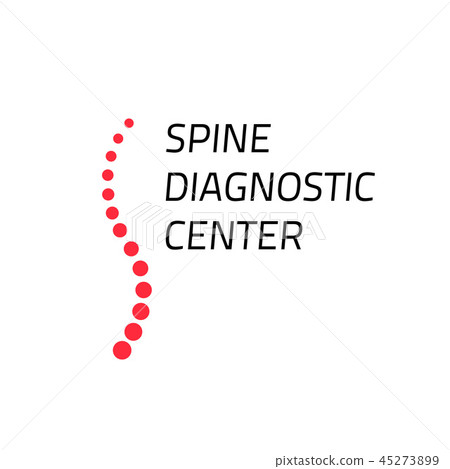 Spinal diagnostic center logo isolated, spine surgery clinic symbol 45273899