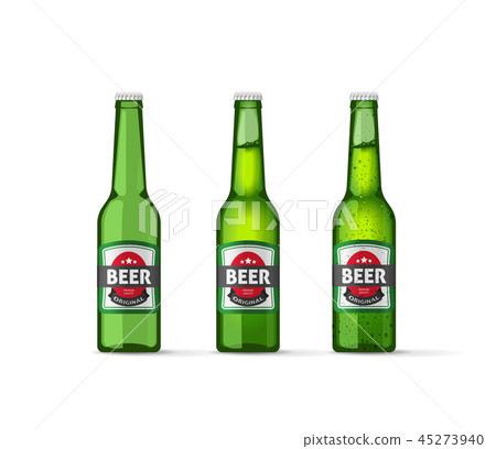 Beer bottles vector illustration isolated on white 45273940