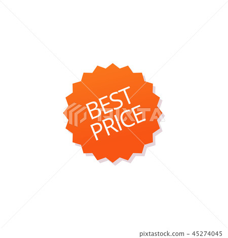 Best price badge vector tag isolated, sticker icon 45274045