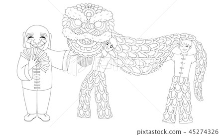 Chinese Lion dance 45274326