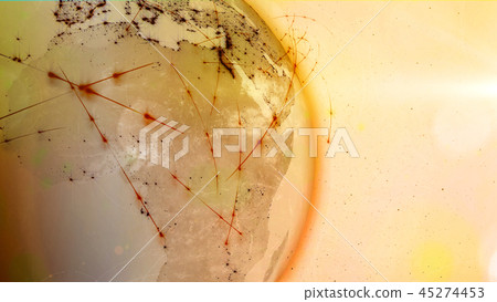 3D rendering abstract of world network, internet 45274453
