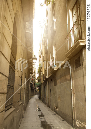 old city streets of Barcelona. Spain. 45274798
