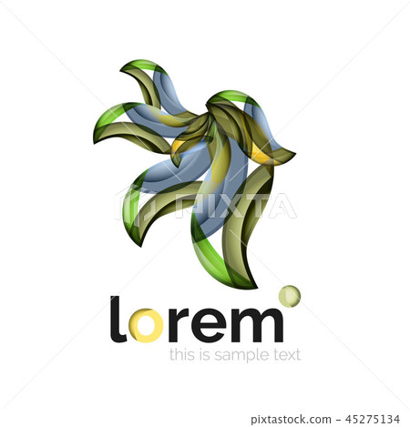 Geometric abstract business icon template, smooth shape Geometric abstract business icon template, smooth shape 45275134