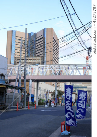 都市風景（東京，築地，冬天） 45275797