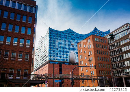 The beautiful Elbe Philharmonic building 45275825