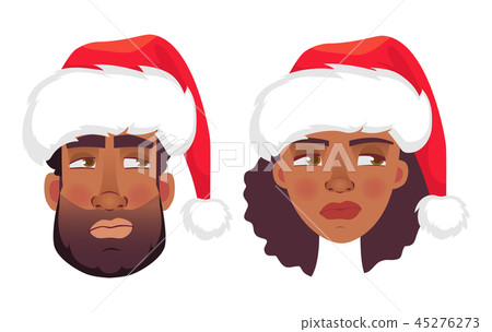 face of African man and woman face of African man and woman 45276273