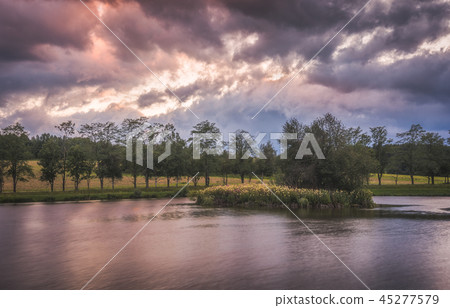 Pond at Sunset Pond at Sunset 45277579