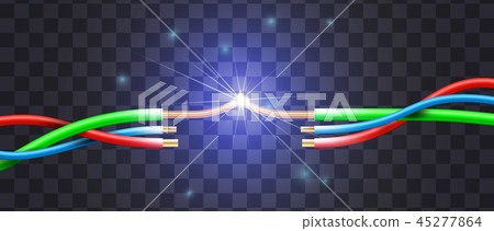 Realistic short circuit by the example of a three wire break in  45277864