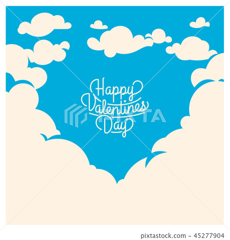 cute romantic card for valentine's day, vector illustration cute romantic card for valentine's day, vector illustration 45277904