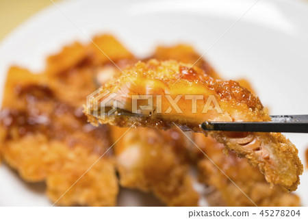 Delicious salmon fry 45278204