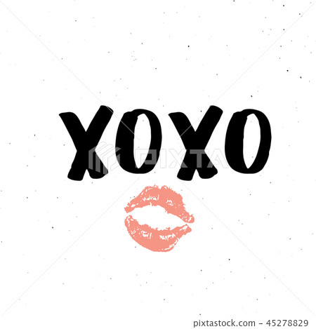 KSADK XOXO Brush Lettering Signs Calligraphiv C Hugs and Kisses