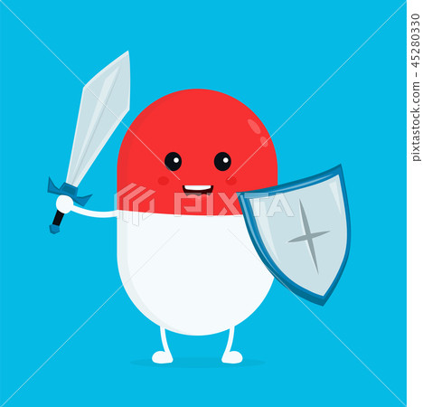 Cute happy funny strong pill guardian Cute happy funny strong pill guardian 45280330