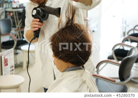 Hairdresser image Drying scene Hairdresser image Drying scene 45280370