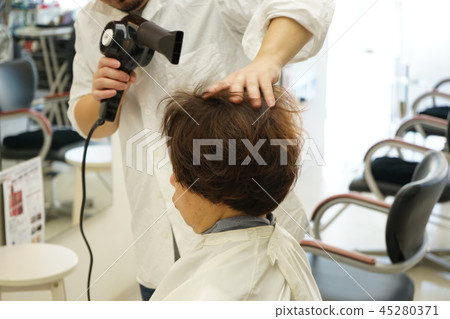 Hairdresser image Drying scene Hairdresser image Drying scene 45280371