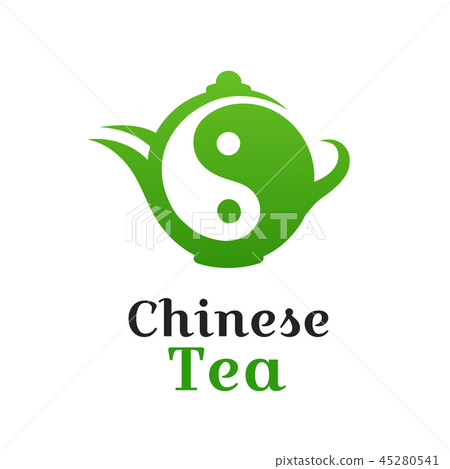 Chinese tea Yin Yang symbol logo  45280541