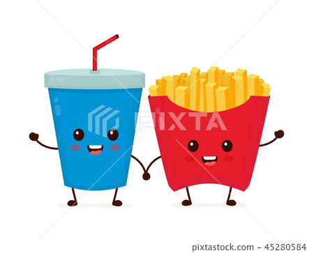 Happy smiling funny cute soda  45280584