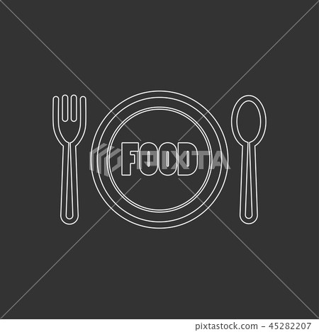 Spoon and fork Icon 45282207