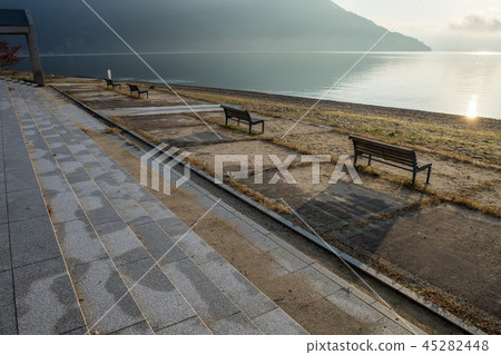 Sunrise of Lake Biwa _ Shiga Prefecture Sunny Beach Sunrise of Lake Biwa _ Shiga Prefecture Sunny Beach 45282448