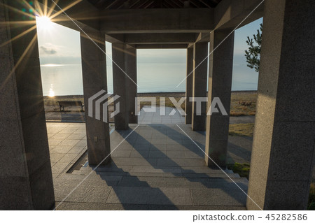 琵琶湖_滋賀縣陽光海灘的日出 琵琶湖_滋賀縣陽光海灘的日出 45282586