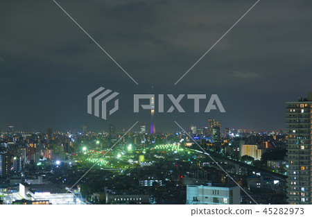 Tokyo night view, Tokyo Skytree and the city Kaminakazato Tahata Oku 45282973