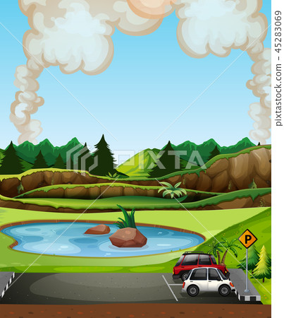 Beautiful green nature landscape Beautiful green nature landscape 45283069