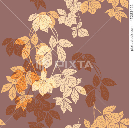 Liana floral pattern on the brown 45283421