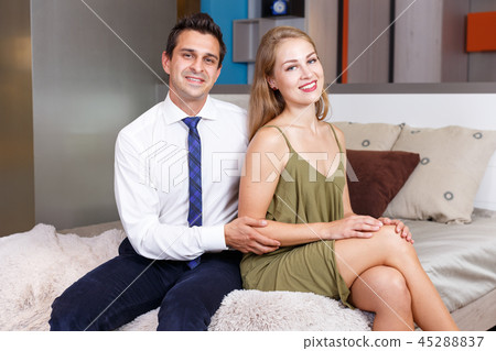 Loving couple in apartment Loving couple in apartment 45288837
