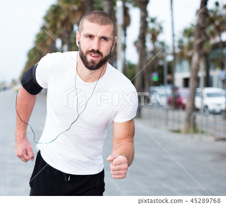 Running man, jogging Running man, jogging 45289768