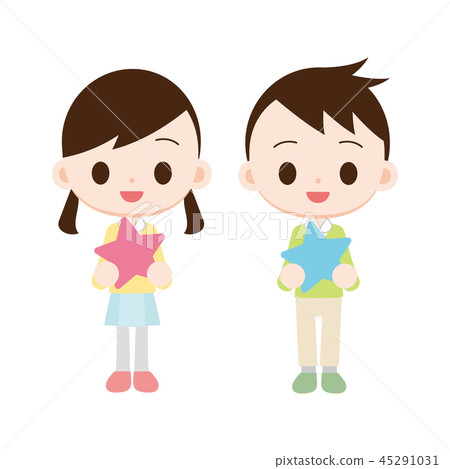 Child holding a star 45291031