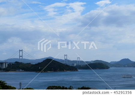Kurushima Strait Bridge seen from Kurushima Strait SA Observatory Kurushima Strait Bridge seen from Kurushima Strait SA Observatory 45291356