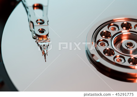 Disassembled hard drive from the computer, hdd 45291775