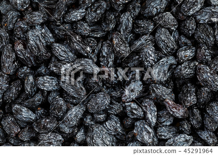 Black Raisin texture, popular dried fruit. Dried  45291964