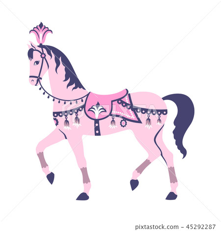Pink carousel horse. 45292287