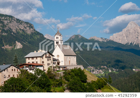 Mountain Scene in the Italian Dolomites Mountain Scene in the Italian Dolomites 45292359